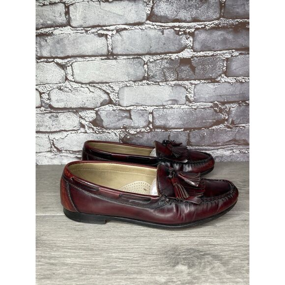 G.H. Bass & Co. Weejuns Burgundy Leather Kiltie Tassel Loafers Men Sz 9.5B US/43 - Picture 4 of 16